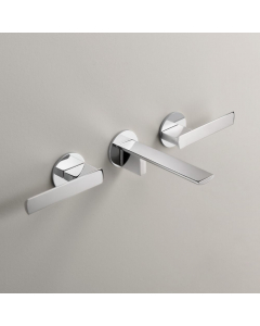 Miscelatore lavabo bicomando a parete con bocca di erogazione Cea Design Ayla AYL06