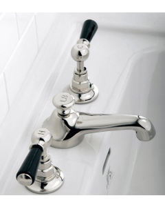 Lefroy Brooks Miscelatore per lavabo classico con leve nere BL 1220