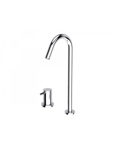 Rubinetto lavabo Ritmonio Diametro 35 Inox miscelatore monocomando lavabo E0BA0125H3