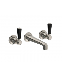 Lefroy Brooks Miscelatore per lavabo classico a parete con leve nere BL 1212 