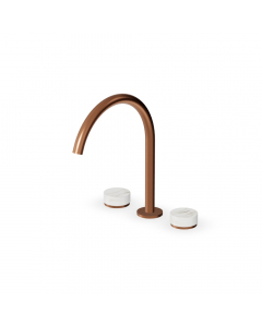 Batteria lavabo a 3 fori Maniglie in marmo Calacatta oro Zucchetti Isy22 ZIS4341.P91-Copper Brushed PVD