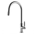 Miscelatore Lavello Monocomando Girevole con doccetta estraibile Gessi Venti20 60622 | Edilceram Design