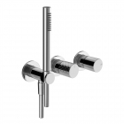 Miscelatore doccia a 2 vie con doccetta a parete Gessi Habito Intreccio 70138 | Edilceram Design