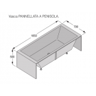 Boffi SWIM C QAWPER01 vasca da bagno Pannellata a Penisola incasso a muro | Edilceramdesign