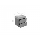 Falper. Quattro.zero #3A mobile 2 cassetti e lavabo D7H | Edilceram Design