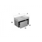 Falper. Quattro.zero #XR mobile 1 cassetto, anta e lavabo D8H a muro | Edilceramdesign
