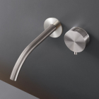 Miscelatore lavabo a parete con bocca di erogazione e doppio movimento Cea Design Giotto Plus GIO78 | Edilceram Design