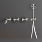 Gruppo miscelatori vasca a parete con doccetta e bocca di erogazione Cea Design Giotto Plus GIO94 | Edilceram Design