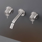 CEA Milo360 MIL39 miscelatore lavabo a parete con due rubinetti e bocca orientabile | Edilceram Design