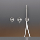 Gruppo 2 miscelatori vasca a parete con doccetta Cea Design Milo360 MIL43 | Edilceram Design