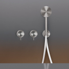 Gruppo 2 miscelatori vasca/doccia a parete con doccetta Cea Design Milo360 MIL43H | Edilceram Design
