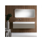 Falper Pure #A4R / #A4L Mobile 1 cassetto con lavabo da appoggio in Cristalplant 160 cm | Edilceram Design