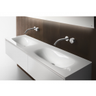Falper ViaVeneto #DJV mobile 2 cassetti e piano lavabo doppio integrato in vetro lucido 160 cm | Edilceramdesign