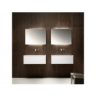 Falper ViaVeneto #DDC mobile 1 cassetto e piano lavabo integrato in vetro lucido 140 cm | Edilceramdesign