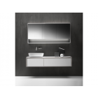 Falper Shape Evo #A5 mobile 2 cassetti asimmetrici, piano integrato e lavabo da appoggio 153 cm | Edilceramdesign