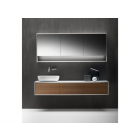 Falper Shape Evo #A7 mobile 3 cassetti, piano integrato e lavabo da appoggio 183 cm | Edilceramdesign