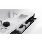 Falper ViaVeneto #DPV mobile 1 cassetto e piano lavabo integrato in ceramilux 80 cm | Edilceramdesign