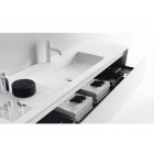 Falper ViaVeneto #DPV mobile 1 cassetto e piano lavabo integrato in ceramilux 80 cm | Edilceram Design