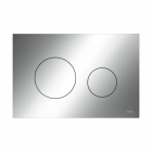 Placca Wc 2 tasti plastica cromo lucido Teceloop 9240921 | Edilceramdesign