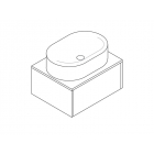 Salvatori Balnea lavabo da appoggio ovale con sistema modulare L60 H30 | Edilceramdesign
