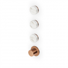 Termostatico doccia con rubinetto d'arresto Zucchetti Isy22 ZIS4803.P91-Copper Brushed PVD | Edilceram Design