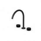 Batteria lavabo a 3 fori Maniglie in marmo noire dorè Zucchetti Isy22 ZIS5341.N6-Nero Opaco | Edilceram Design