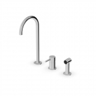 Miscelatore lavello monocomando con bocca girevole e doccetta laterale Zucchetti Pan S ZPA278-Cromo | Edilceram Design
