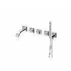 Zucchetti Aguablu ZA5745 miscelatore a muro per vasca da bagno con doccetta e deviatore | Edilceramdesign