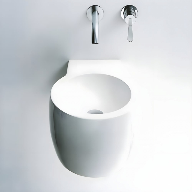 Agape Cheese ACER0710NRZ lavabo sospeso in Cristalplant | Edilceram Design