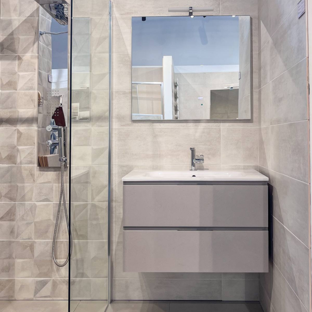 Composizione Geromin Qubo2 03 80x50 Ares Grigio | Edilceram Design