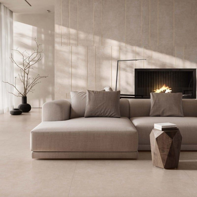 Gres Porcellanato Effetto Pietra 90x90 Casalgrande Stile BEIGE 14990022 | Edilceram Design