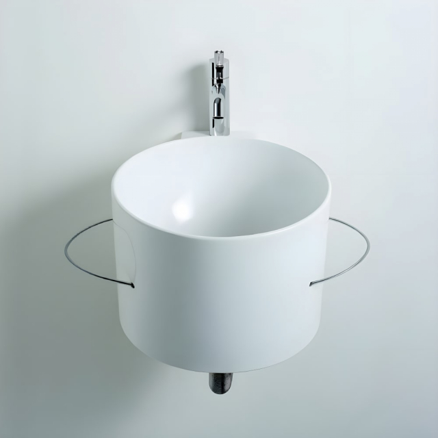 Agape Bucatini ACER0740N lavabo sospeso in ceramica bianca Bucatini | Edilceram Design