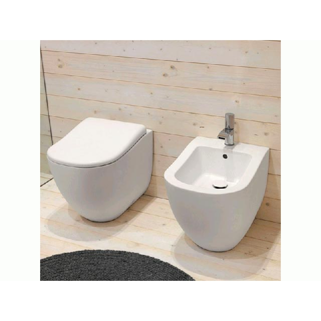 Ceramica Cielo Fluid FLVA+FLBI wc e bidet a pavimento | Edilceramdesign