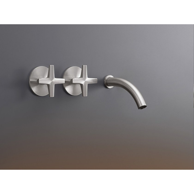Cea Design Cross CRX 11 miscelatore bicomando a muro con bocca di erogazione | Edilceram Design