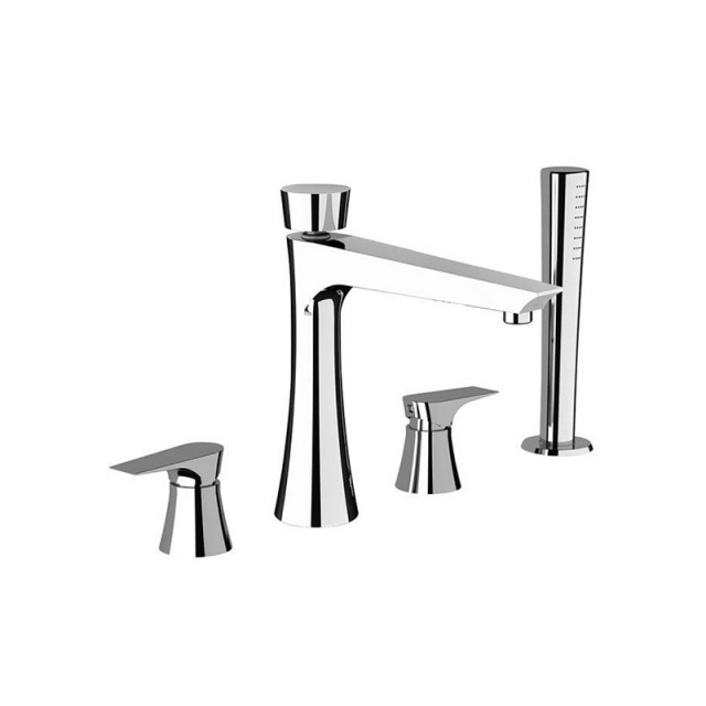 Daniel Diva DV4192 miscelatore esterno per vasca con deviatore e doccetta estraibile | Edilceram Design