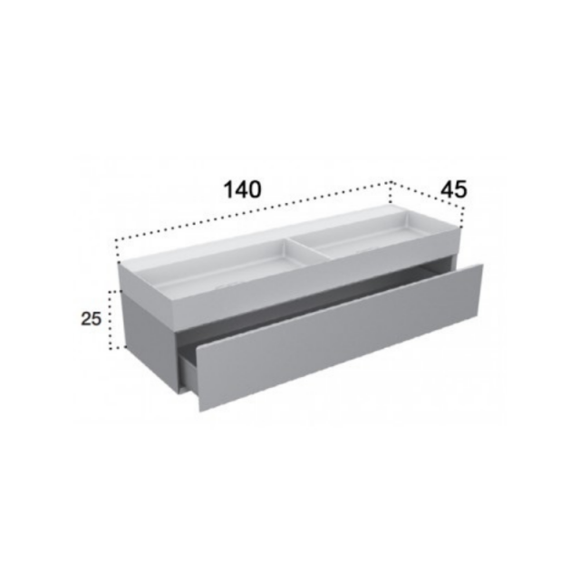 Falper. quattro.zero #LV MOBILE 1/2 CASSETTI E LAVABO D7I | Edilceram Design