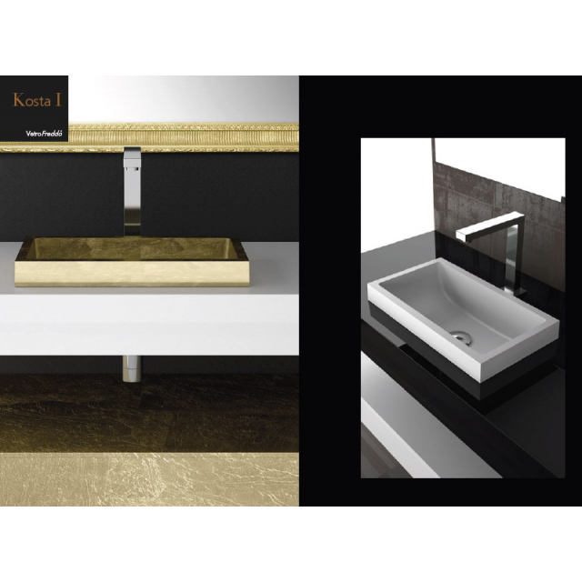 Lavabi a incasso Glass Design Da Vinci In Out lavabo a semi incasso Kosta1 KOSTA1PO01 | Edilceram Design