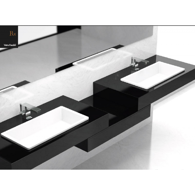 Lavabi a incasso Glass Design Da Vinci In Out lavabo a semi incasso Rx RXPO01 | Edilceram Design