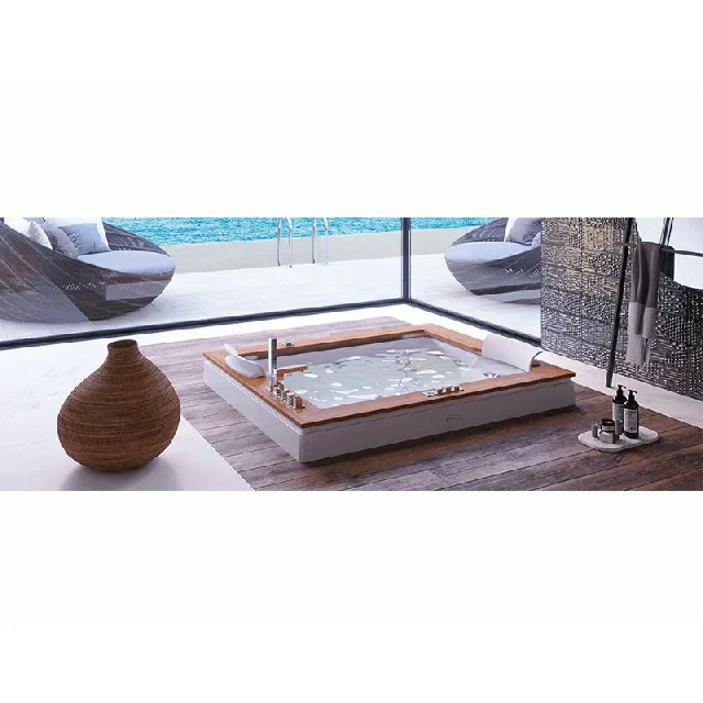 Jacuzzi Aura Plus Corian 9443730* vasca idromassaggio da incasso a pavimento con marmo | Edilceramdesign