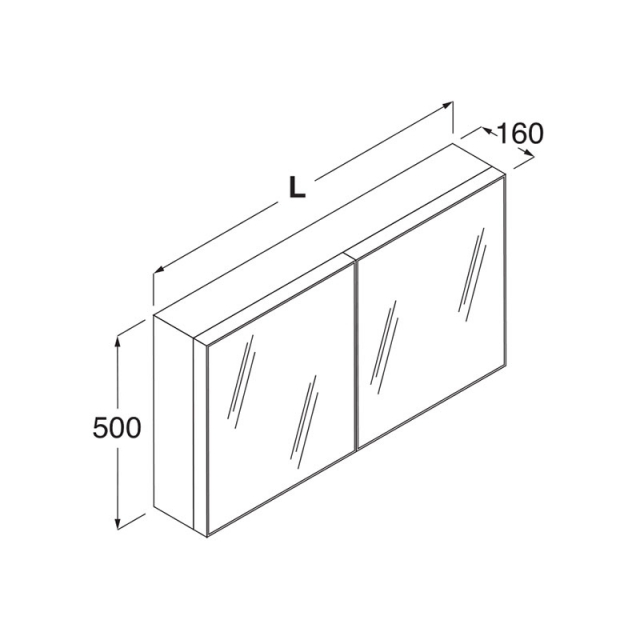 Boffi SQUARE OSAC02 specchio contenitore a muro | Edilceram Design