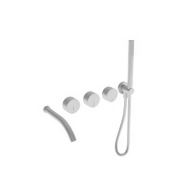 Falper Acquifero #A63 gruppo vasca a parete con bocca di erogazione e doccetta | Edilceram Design