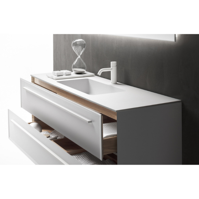 Falper 7.0 #V4A mobile 2 cassetti e lavabo a muro 80 cm | Edilceram Design