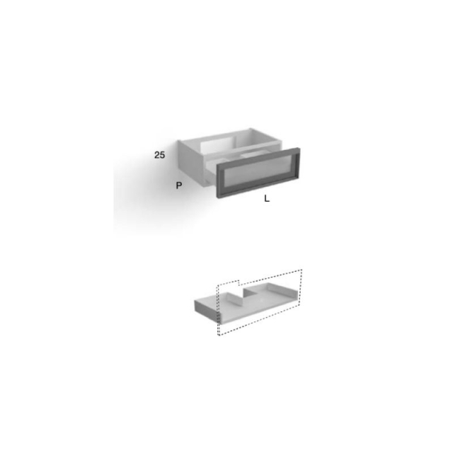 Antonio Lupi BEMADE mobile lavabo con 1 cassetto | Edilceram Design