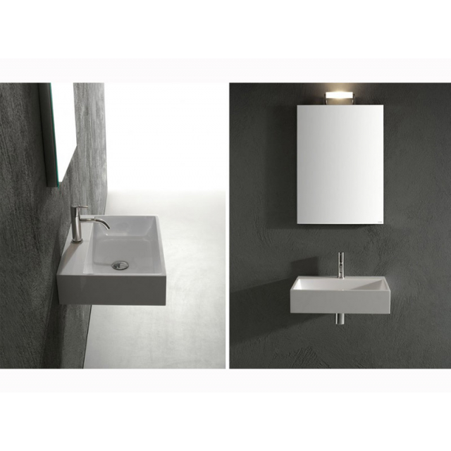 Antonio Lupi Gesto GESTO54 lavabo da appoggio rettangolare in Ceramilux | Edilceramdesign
