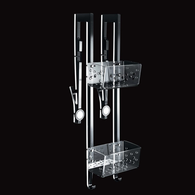 Portaoggetti 2 piani 21cm con gancio e magnete Tlbath 2112/C/TR | Edilceramdesign