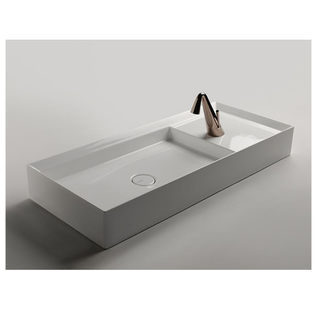 Lavabo da appoggio Valdama Cut lavabo da appoggio 90cm con piano CTL0300A | Edilceram Design