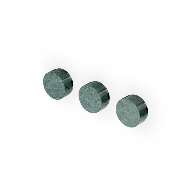 Gruppo vasca/doccia a 3 fori con maniglie in marmo verde Aver Zucchetti Isy22 ZIS6695.C50-Metal Black | Edilceram Design